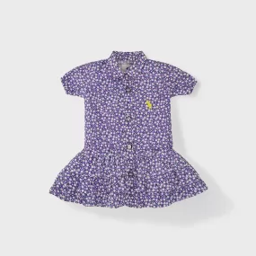 C1496 USP Cool Flower Soft Purple Frock