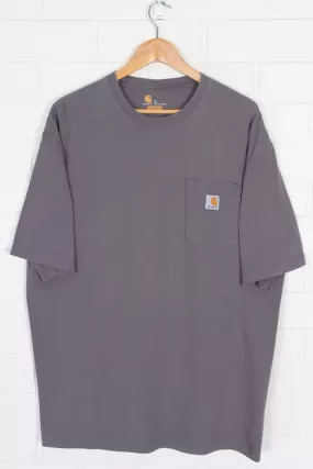 CARHARTT Grey 'Original Fit' Front Pocket T-Shirt (XXL)