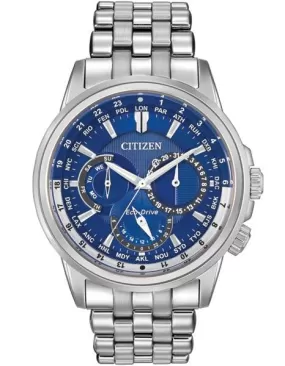 Citizen Eco-Drive Mens Calendrier - Blue Dial - Stainless Case & Bracelet