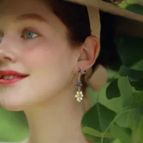 Daffodils & Butterfly Earrings