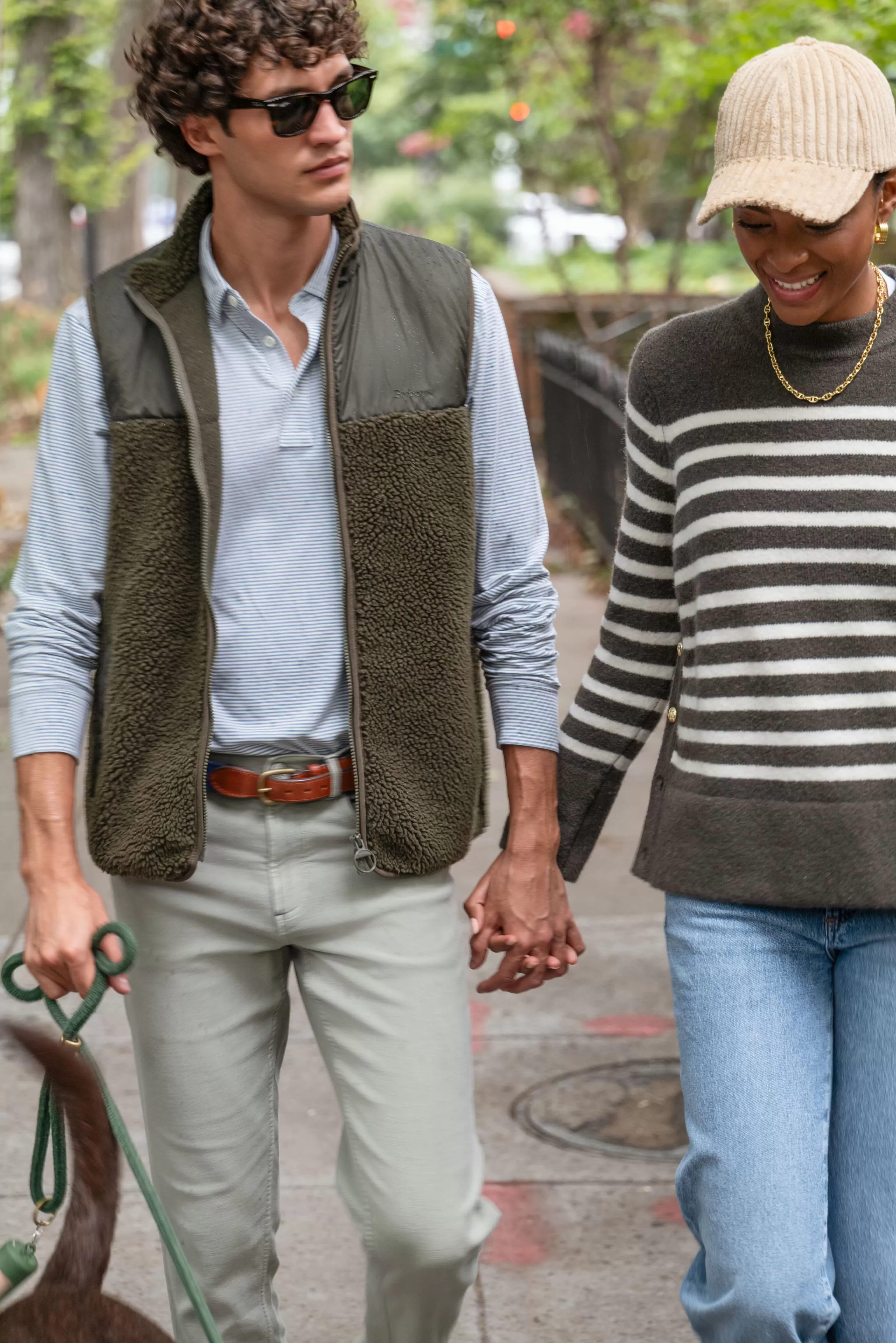 Evergreen and Ivory Stripe Bonnie Sweater