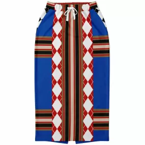 Gold Line Blue Eco-Poly Long Pocket Skirt