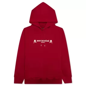 Logo and Skull Hoodie - Red