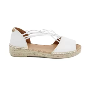 Plain Leather Wedge Espadrille for Women - Ebrep