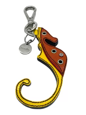 PRADA Leather Seahorse Bag Charm Key Chain