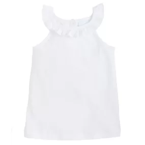 Ruffled Tank - White