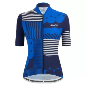 Santini Womens Giada Optic Jersey - Blue