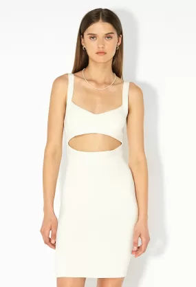 Silk Cotton Body-Con Dress / Ivory