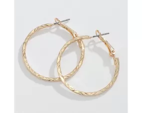 Textured Gold Hoop Earrings