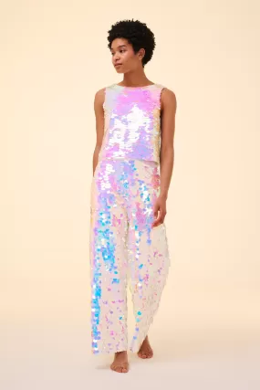 VIVIENNE SEQUIN TROUSERS - OPAL